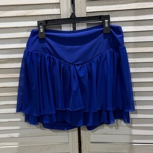 Elegant Blue Layered Skirt